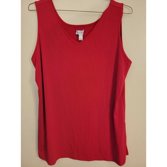 Susan Graver Red Tank Top L - Picture 1 of 5